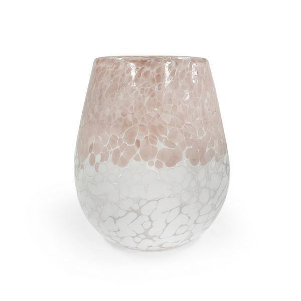Pink & White Jumbo Candle Vessel