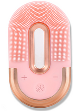 Load image into Gallery viewer, Face Cleansing Brush with LED Light Therapy &amp; Vibration - Pink
